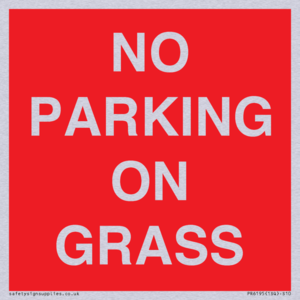 NO PARKING ON GRASS